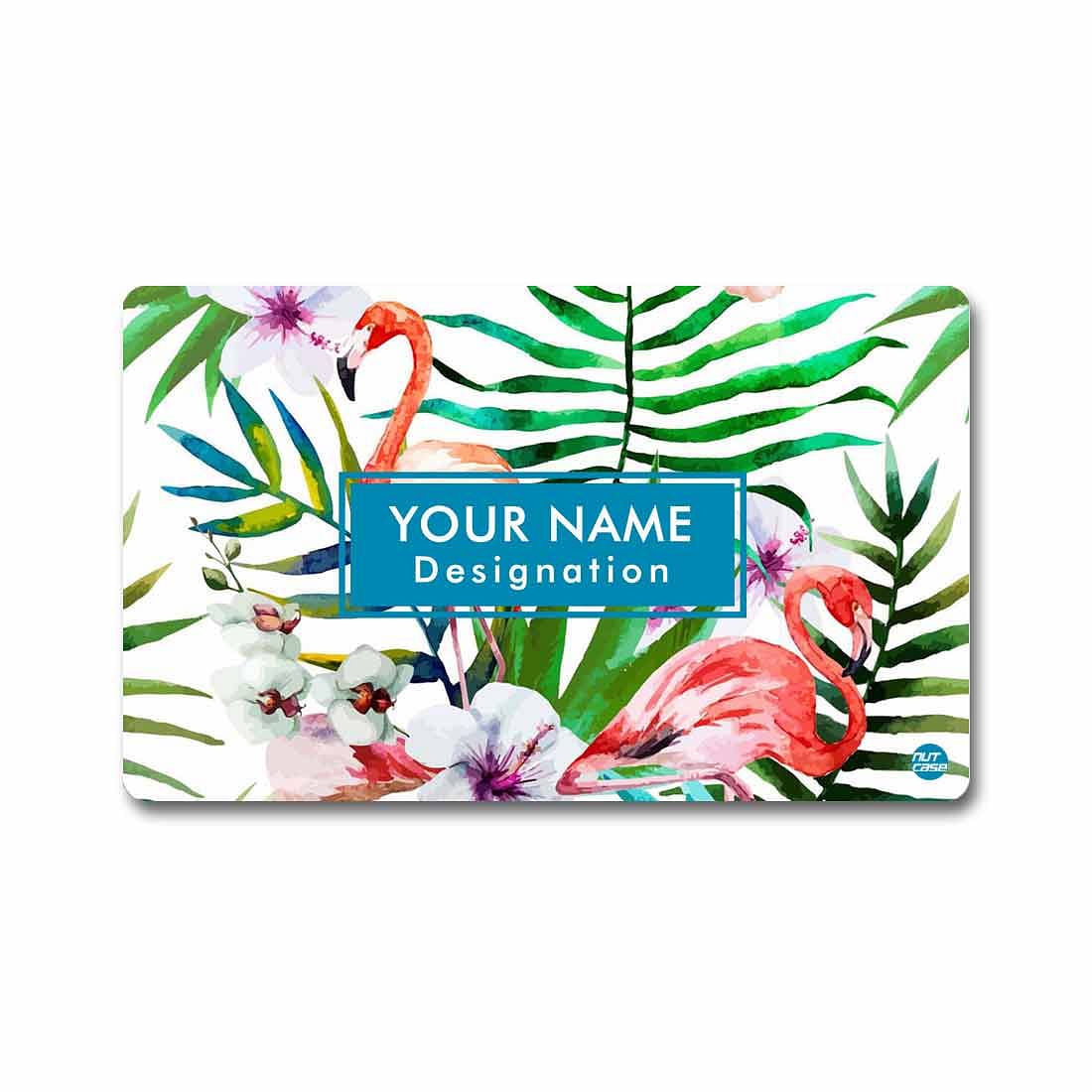 Customized NFC Business Card -  Flamingoes with Leaves Nutcase