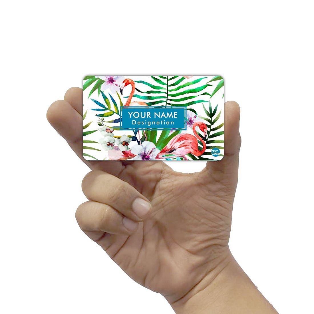 Customized NFC Business Card -  Flamingoes with Leaves Nutcase