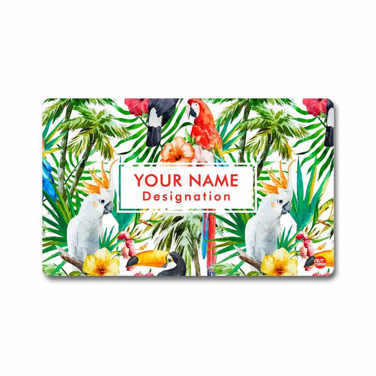 Personalized NFC Smart Card -  Parrot with Leaves Nutcase