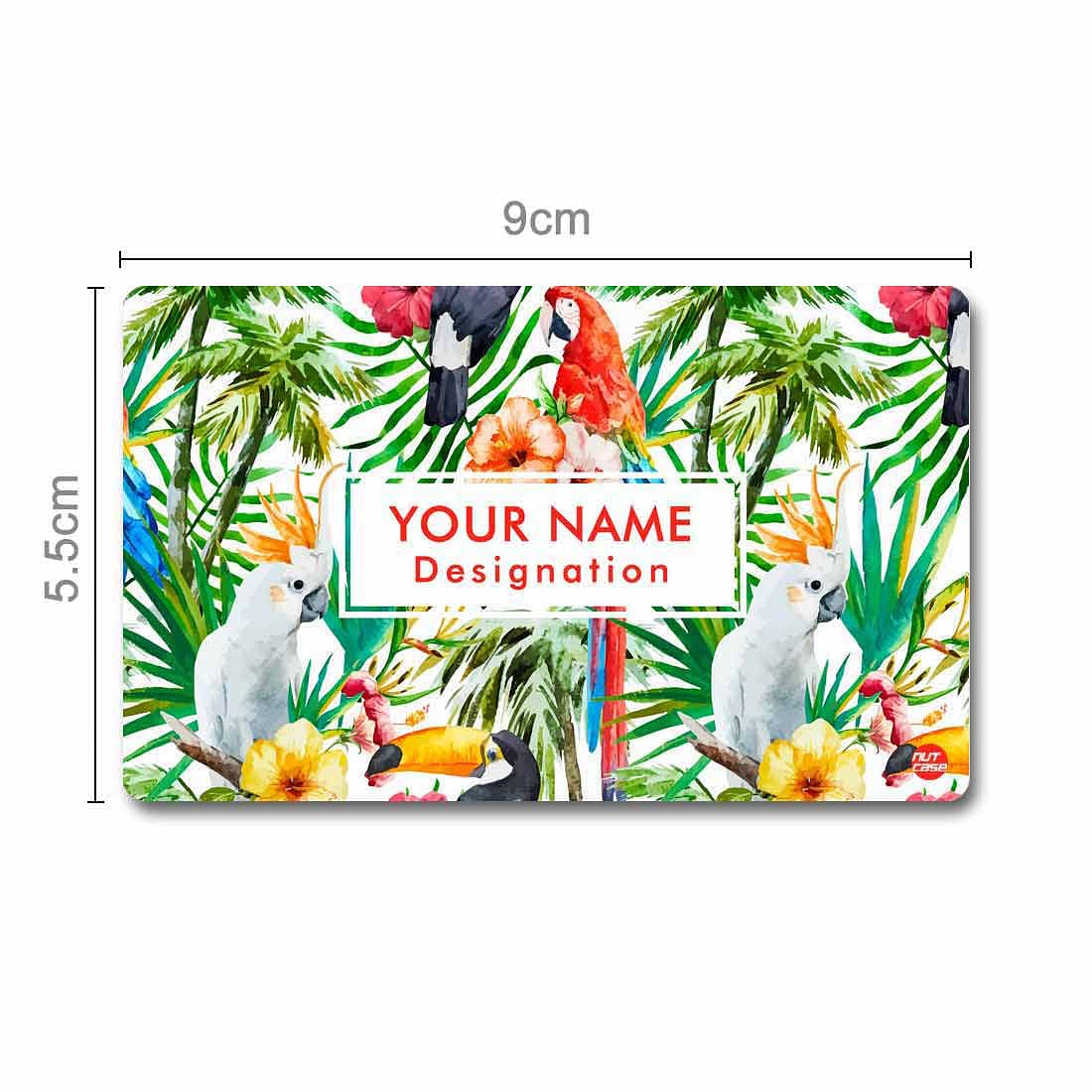 Personalized NFC Smart Card -  Parrot with Leaves Nutcase