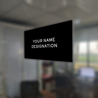 Customized Office Nameplate for Cabin Workspace Entrance - Add Name Design