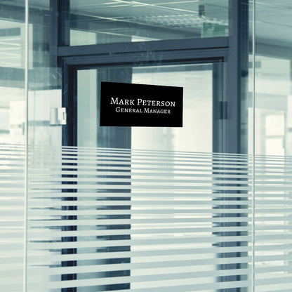 Personalised Company Name Plate Design for Office Entrance - Manager