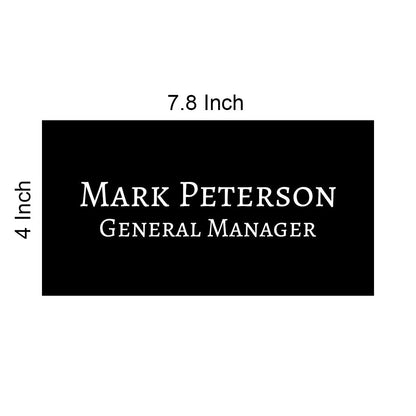 Personalised Company Name Plate Design for Office Entrance - Manager