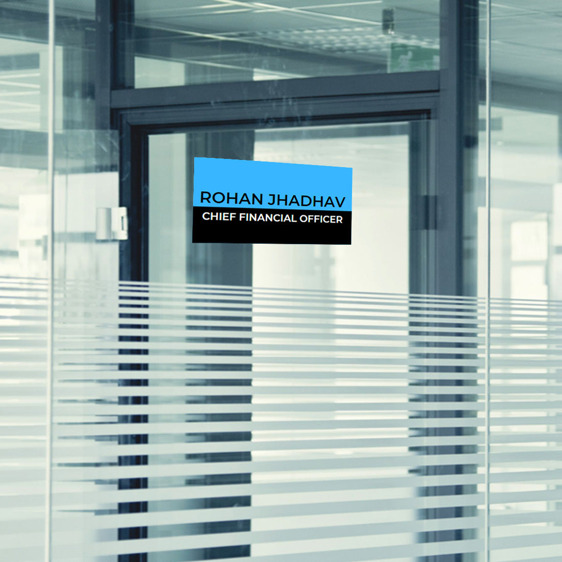 Personalised 50mm X 30cm Brushed Aluminium Door Sign - Office Name Plate, Engraved