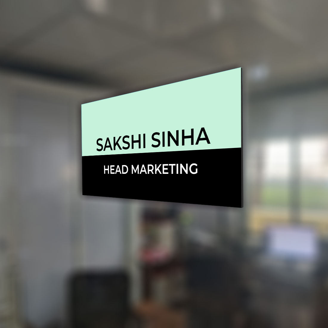 Personalised Office Name Board Design for Corporate Offices - Marketing