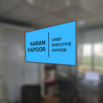 Customized Door Name Plate Design for Hospital Office - Officer