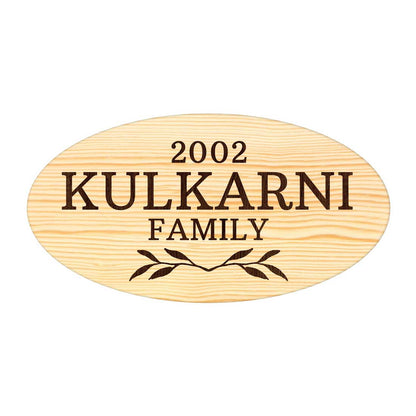 Customized Wooden Name Plates for Home Bungalows - Custom Name Sign