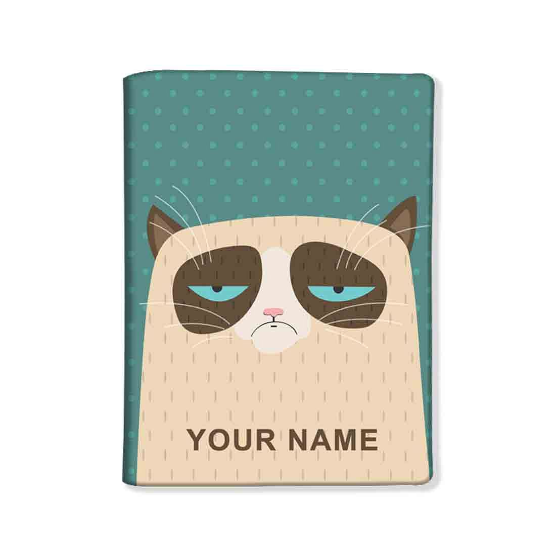 Cute Customized Passport Cover -  Grumping Cat Nutcase