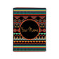 Classic Personalized Passport Cover -  Aztec Pattern Nutcase