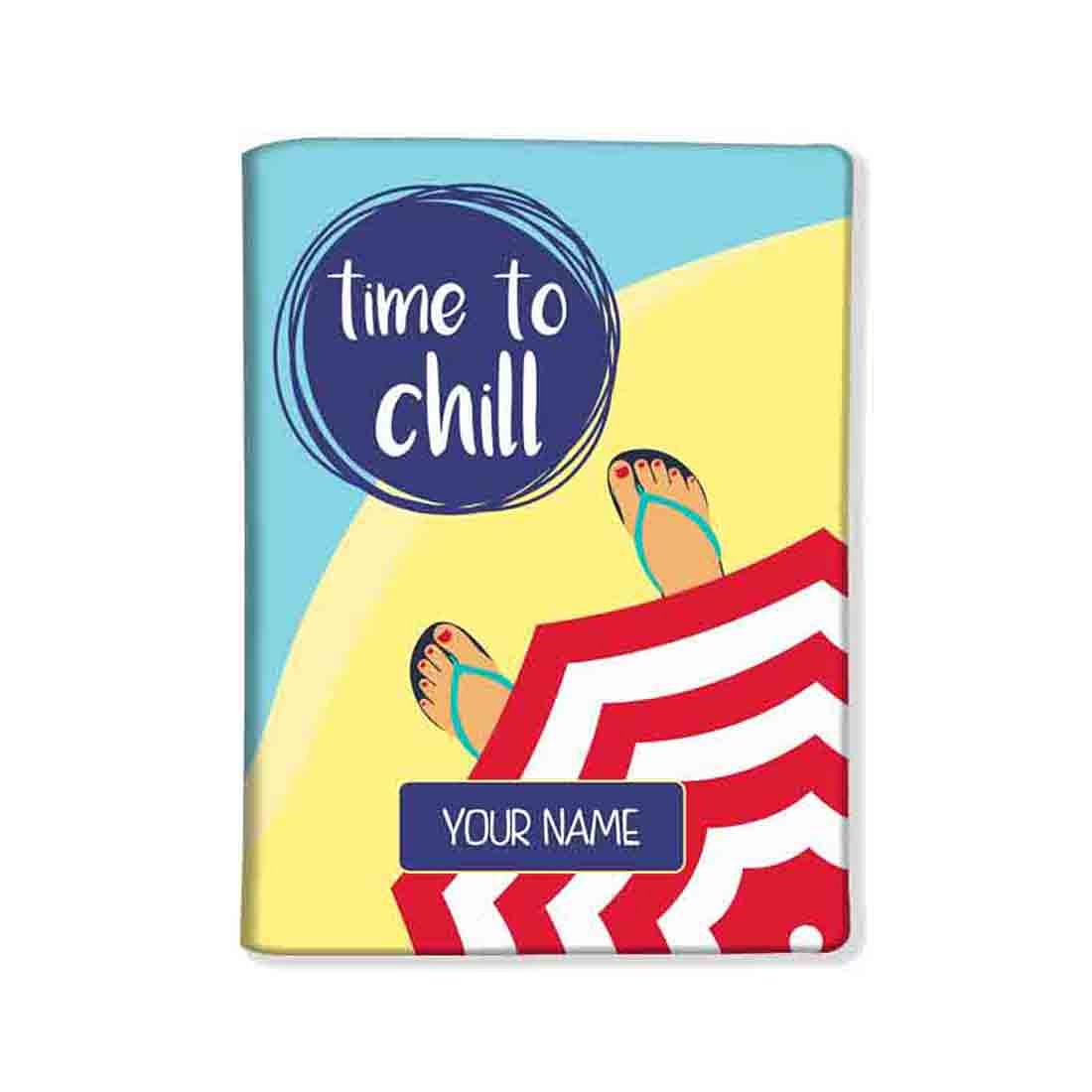 Classic Personalized Passport Cover -  Time To Chill Nutcase