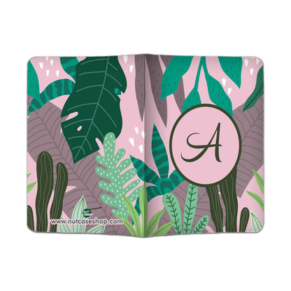 Custom Name Passport Cover  -Pink Tropical Vibes Nutcase