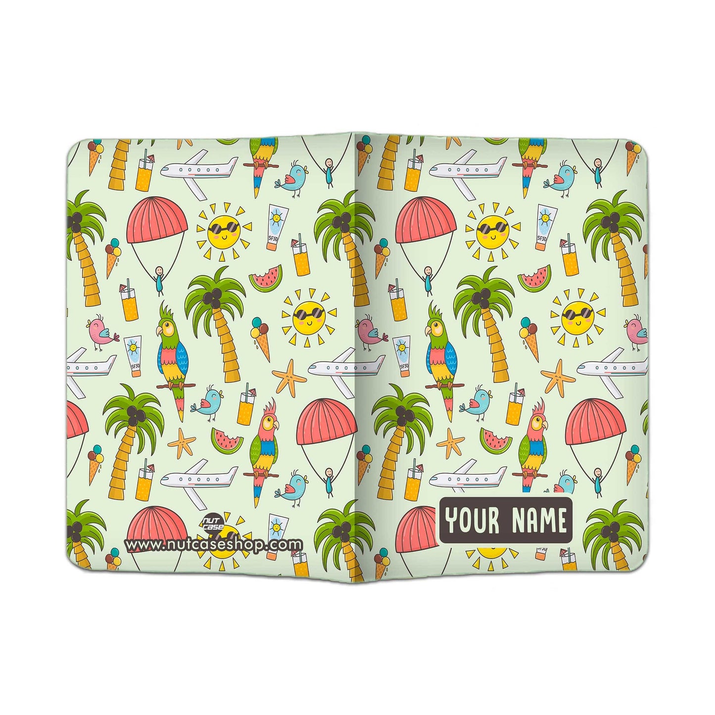 Personalized Name Passport Cover  -Summer Time Nutcase