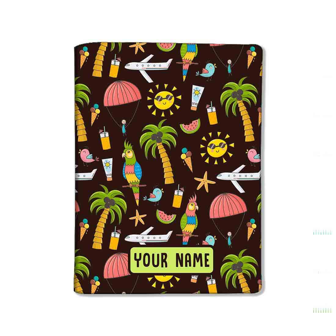 Cute Customized Travel Passport Cover  -Summer Adventure Nutcase