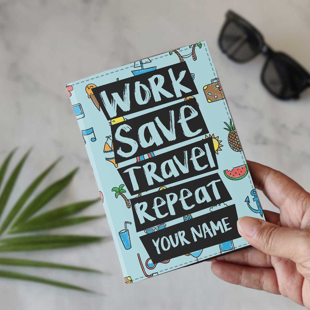 Classy Personalized Document Holder  -Work Save Travel Repeat