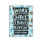 Classy Personalized Document Holder  -Work Save Travel Repeat Nutcase