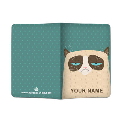 Personalised Passport Cover and Baggage Tag Combo - Funny Cat Nutcase