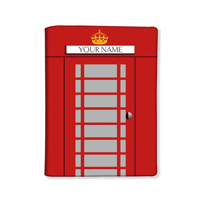 Customized Passport Cover Luggage Tag Set - UK Telephone Booth Nutcase