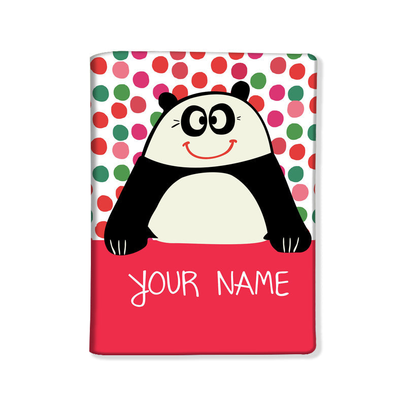 Customized Passport Cover and Luggage Tag Set for Kids  - Cute Panda Nutcase