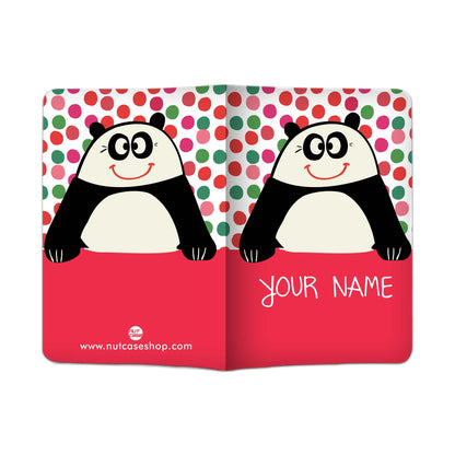 Customized Passport Cover and Luggage Tag Set for Kids  - Cute Panda Nutcase