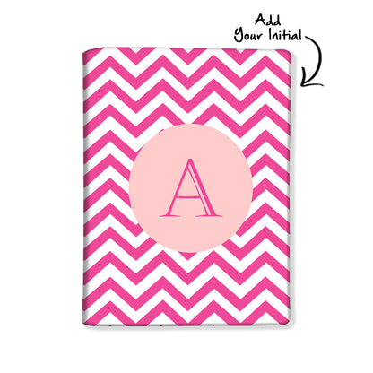 Personalised Passport Cover and Baggage Tag Combo - Pink Wave Lines Nutcase