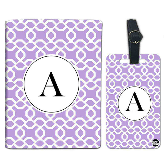 Personalized Passport Cover Luggage Tag Set - Hexa Pattern Nutcase