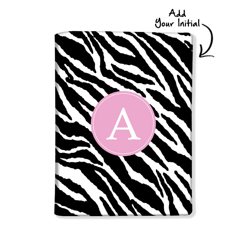 Personalized Passport Cover Luggage Tag Set - Zebra Print Nutcase