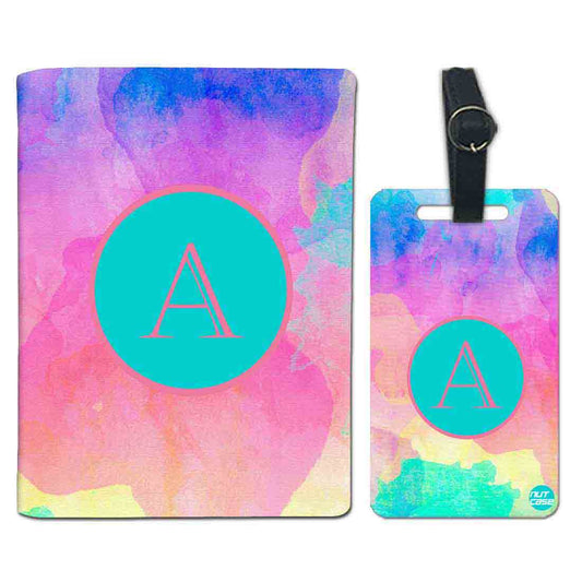 Personalised Passport Cover and Baggage Tag Combo - Mix Colores Nutcase