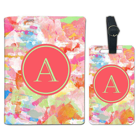 Customized Passport Cover Luggage Tag Set - Mix Watercolor Nutcase