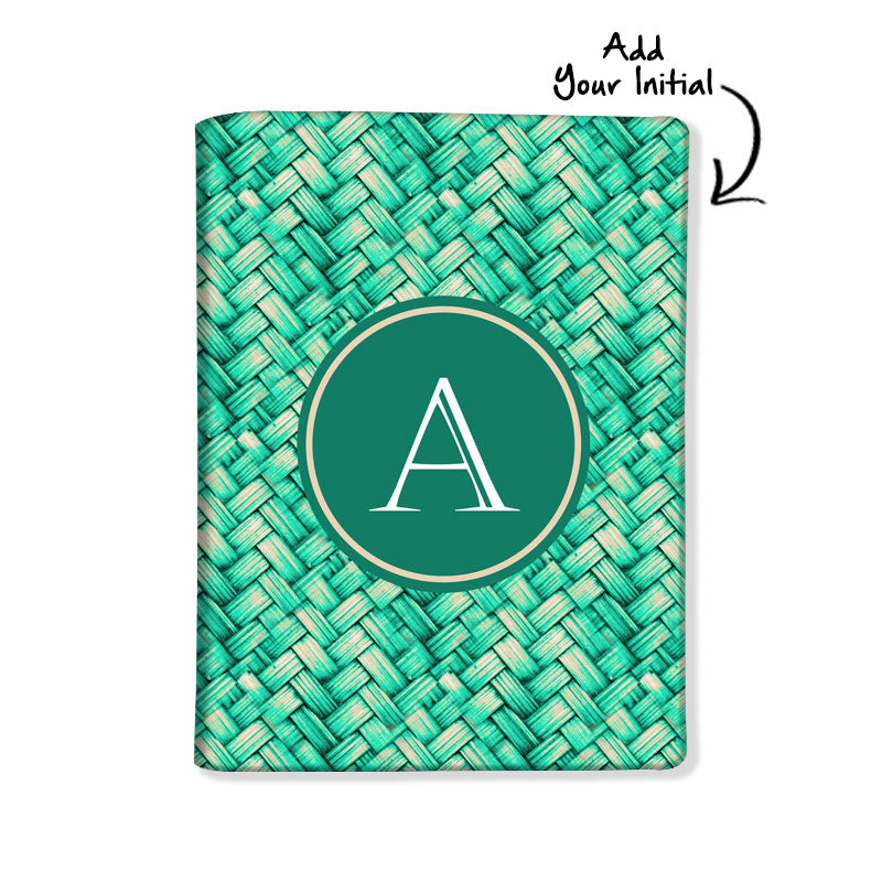 Personalised Passport Cover and Baggage Tag Combo - Green Pattern Nutcase