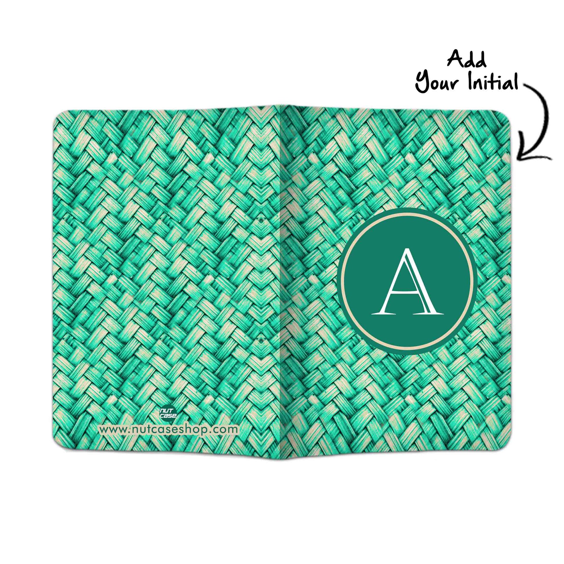 Personalised Passport Cover and Baggage Tag Combo - Green Pattern Nutcase