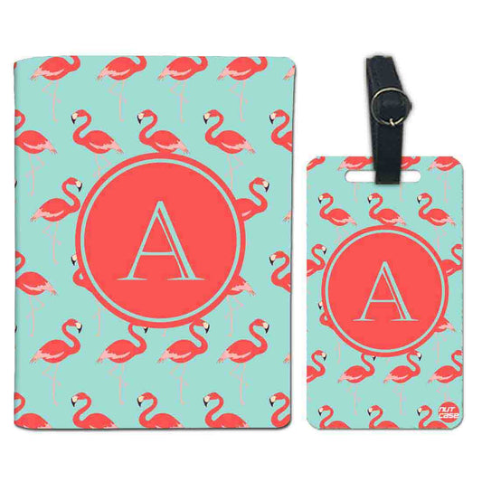Personalized Passport Cover Travel Luggage Tag - Flamingo Nutcase