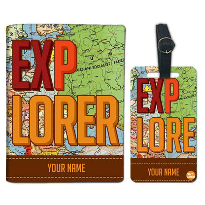 Personalized Passport Cover Travel Luggage Tag - Explorer Nutcase