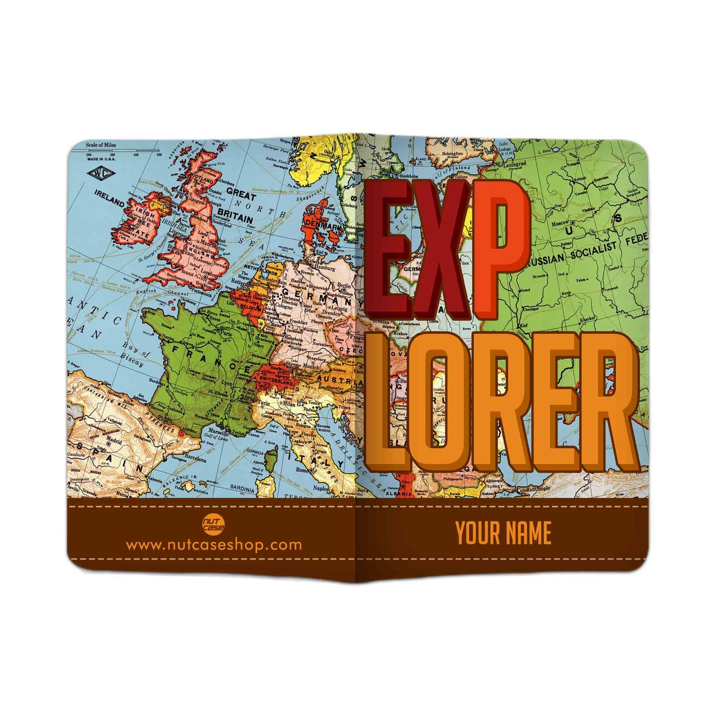 Personalized Passport Cover Travel Luggage Tag - Explorer Nutcase
