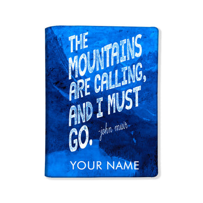 Personalised Passport Cover Luggage Tag Set - The Mountains are Calling Nutcase