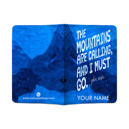 Personalised Passport Cover Luggage Tag Set - The Mountains are Calling Nutcase