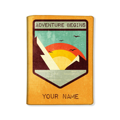 Customized Passport Cover Travel Suitcase Tag - Adventure Begins Nutcase