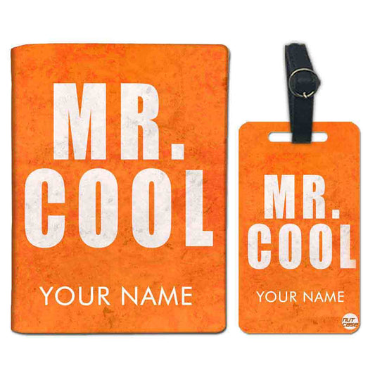 Personalised Passport Cover Luggage Tag Set - Mr Cool Nutcase