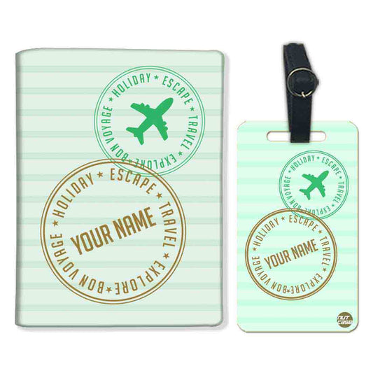 Customized Passport Cover Baggage Tag Set - Holiday Escape Nutcase