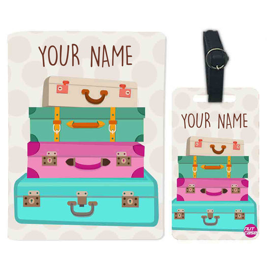 Personalized Passport Cover Luggage Tag Set - Suit Nutcase