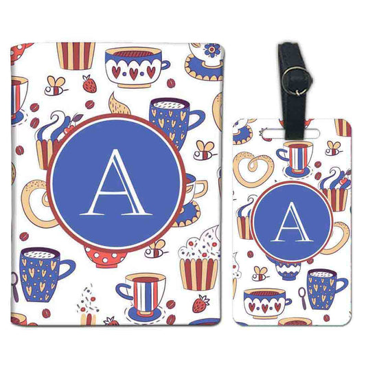 Customized Passport Cover Travel Suitcase Tag - Cup of Tea Nutcase