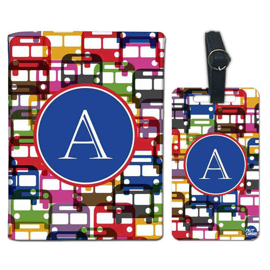Personalised Passport Cover Travel Suitcase Tag - Buses Nutcase