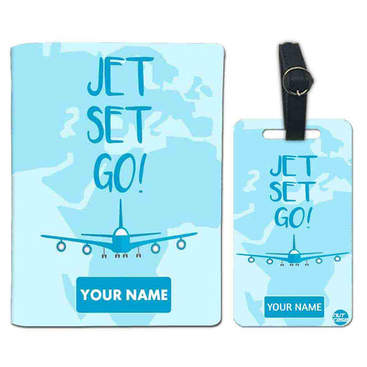 Personalized Passport Cover Luggage Tag Set - Jet Set Go Nutcase