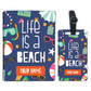 Blue Personalized Passport Cover -  Life Is A Beach Blue