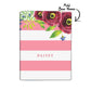 Personalised Passport Cover Suitcase Tag Set - Flower with Pink Strips Nutcase