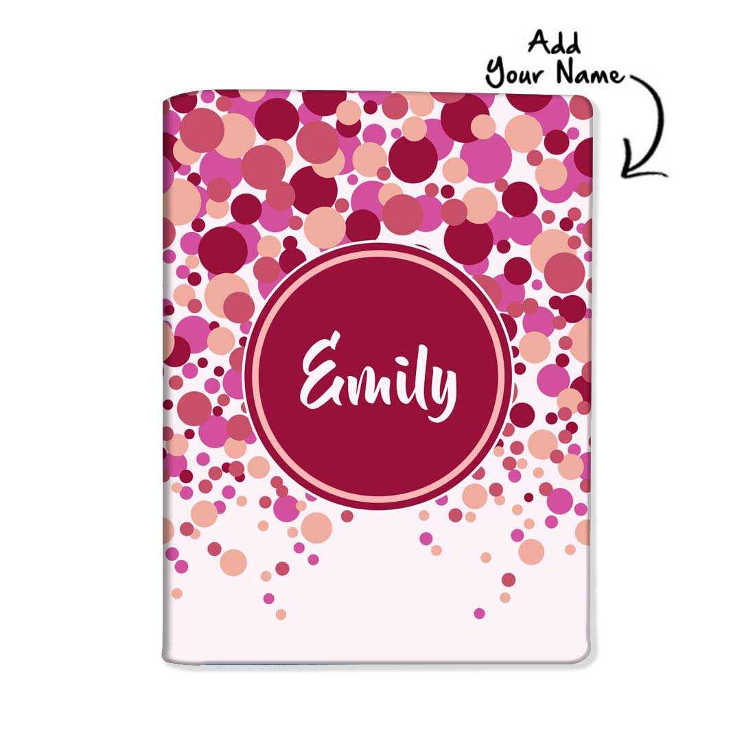 Personalized Passport Cover Luggage Tag Set - Pink and Red Dots Nutcase