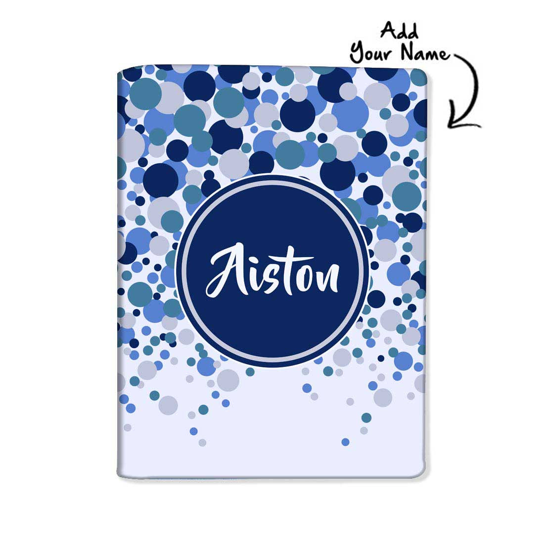 Customized Passport Cover Travel Luggage Tag - Blue Dots Nutcase