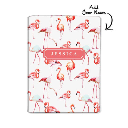 Personalised Passport Cover and Baggage Tag Combo - Flamingo Everywhere Pink Nutcase