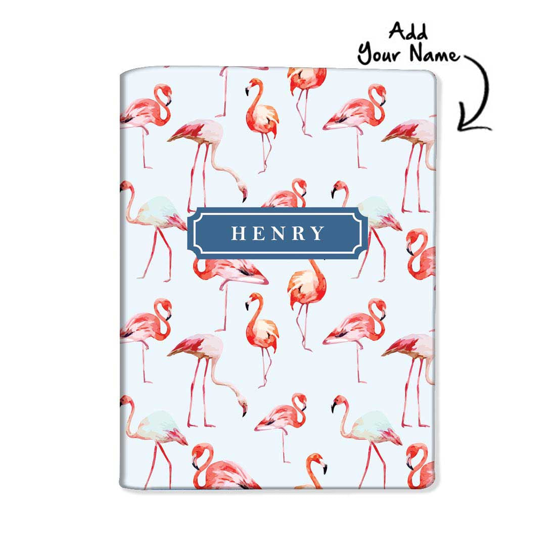 Personalized Passport Cover Travel Suitcase Tag - Flamingo Everywhere Nutcase