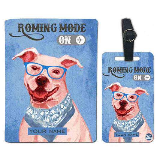 Customized Passport Cover Travel Luggage Tag - Hipster Lab Dog Nutcase