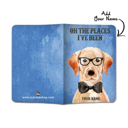 Personalised Passport Cover and Baggage Tag Combo - Hipster Dog Nutcase